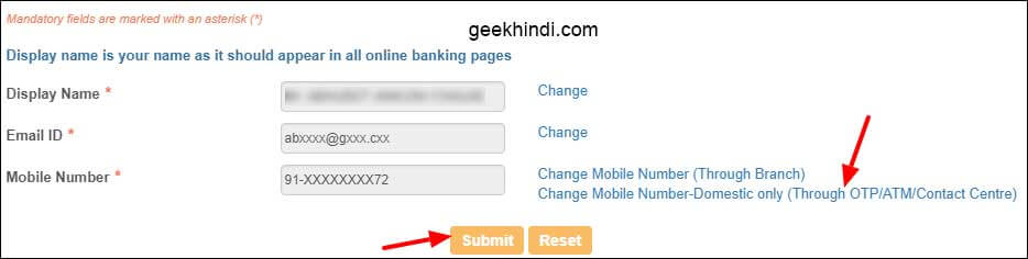 SBI में मोबाईल नंबर को ऑनलाइन अपडेट कैसे करे? How to change mobile number in SBI Online 4
