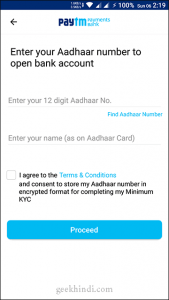 apply for paytm payments bank