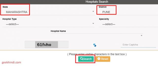 Ayushman Bharat Yojana Hospital List