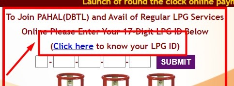 click on know lpg id option