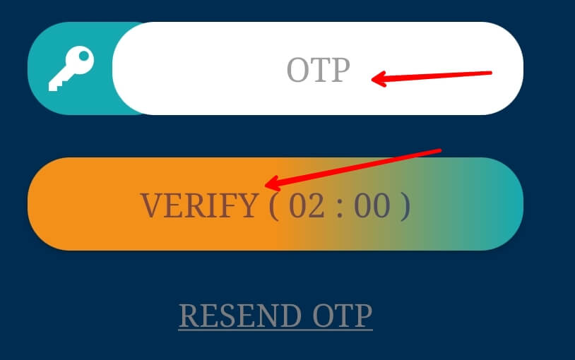 18 entering otp and clicking on verify