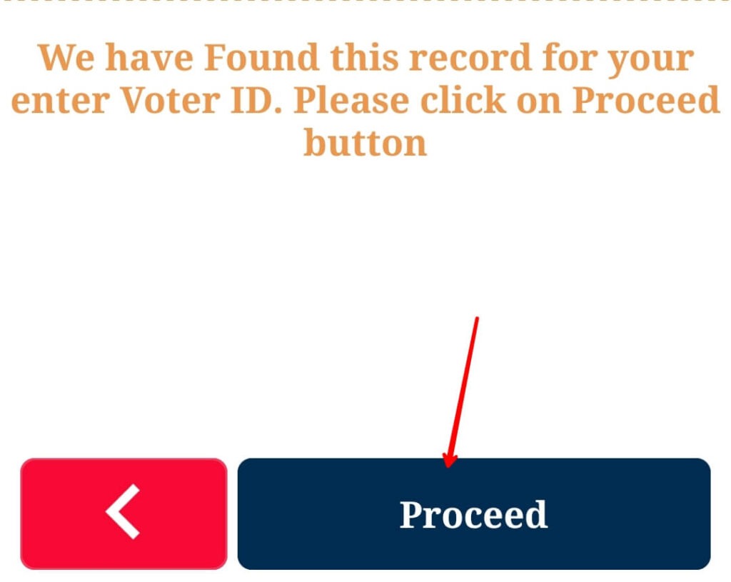 21 clicking on proceed in voter Helpline app